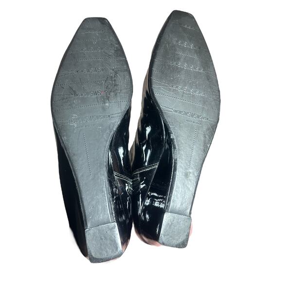 Stuart Weitzman Black Patent Wedge Heel Boots - Size 8.5 - Picture 11 of 13